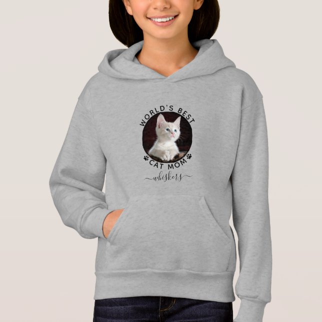 Nome de Foto de Gato Fofo com Pegadas de Pata Pret (Frente)