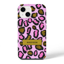 Nome de Impressão do Leopard Cor-de-rosa-claro-Dou