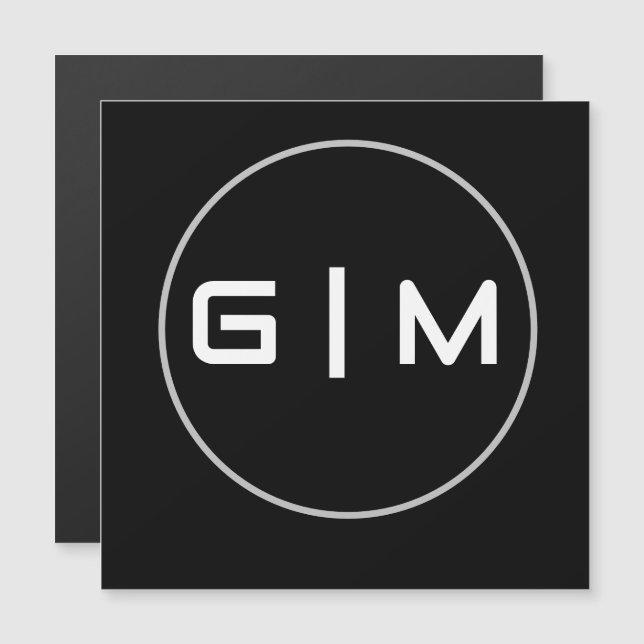 Nome de iniciais personalizável (Frente/Verso)