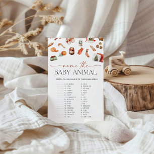 Nome de Inverno para o Bebê Animal Jogo de Chá de 