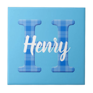 Nome de Menino Personalizado Xadrez Letra H