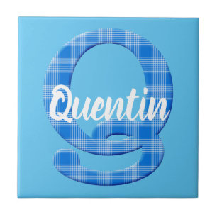 Nome de Menino Personalizado Xadrez Letra Q