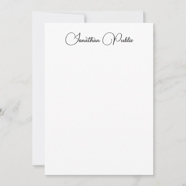 Nome de Modelo Vertical Elegante Moderno Callizado (Frente)