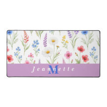 Nome de Monograma Floral de Flor Silvestre Chic