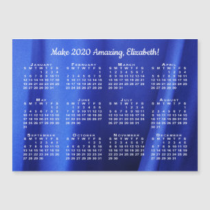 Nome de Motivação do Calendário 2020 Foto Azul 