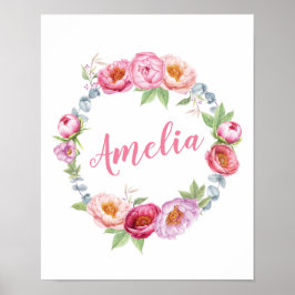 Nome de pessoa flexível personalizada poster impre