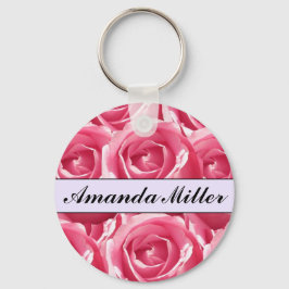 Nome de Rosas Rosa Bonito Personalizadas, Chaveiro