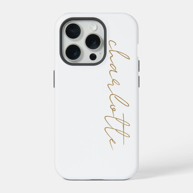 Nome de script dourado minimalista moderno simples (Verso)
