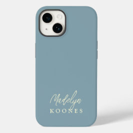 Nome de Script Moderno Simples Na moda Dusty Blue