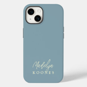 Nome de Script Moderno Simples Na moda Dusty Blue