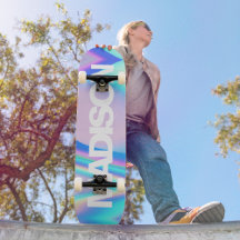 Nome de skate personalizado Onda holográfica