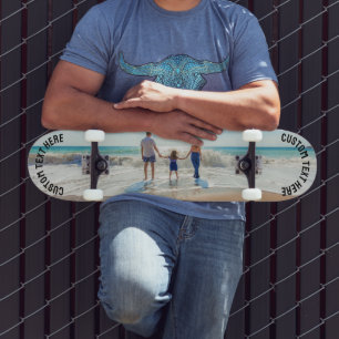 Nome de Texto de Foto Personalizado skate Seu Pres