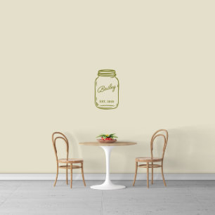 Nome Delicioso Em Mason Jar Medium Wall Decal