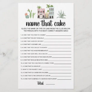 Nome desse bolo Jogo de festa com Respostas