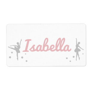 Nome do adesivo Ballerina Dancer Personalizado