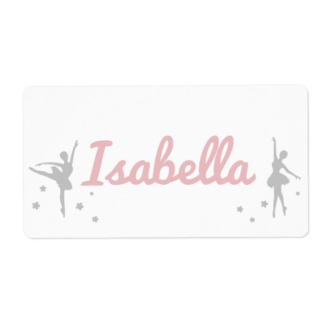 Nome do adesivo Ballerina Dancer Personalizado (Frente)