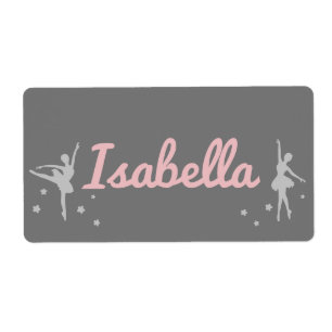 Nome do adesivo Ballerina Dancer Personalizado