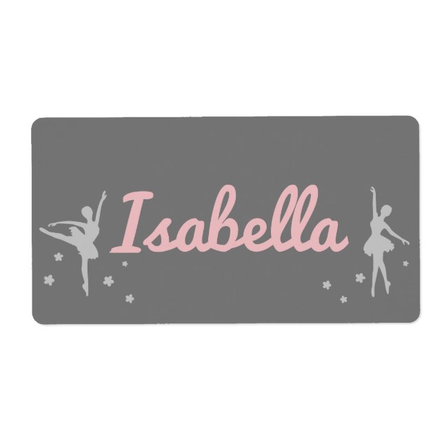 Nome do adesivo Ballerina Dancer Personalizado (Frente)