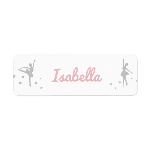 Nome do adesivo Ballerina Dancer Personalizado (Frente)