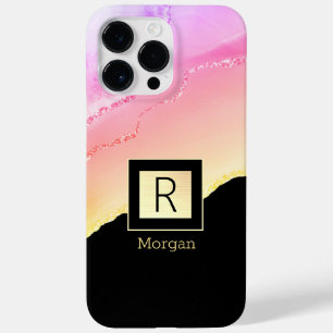 Nome do Age Rosa e Dourado e Monograma Caixa Preta