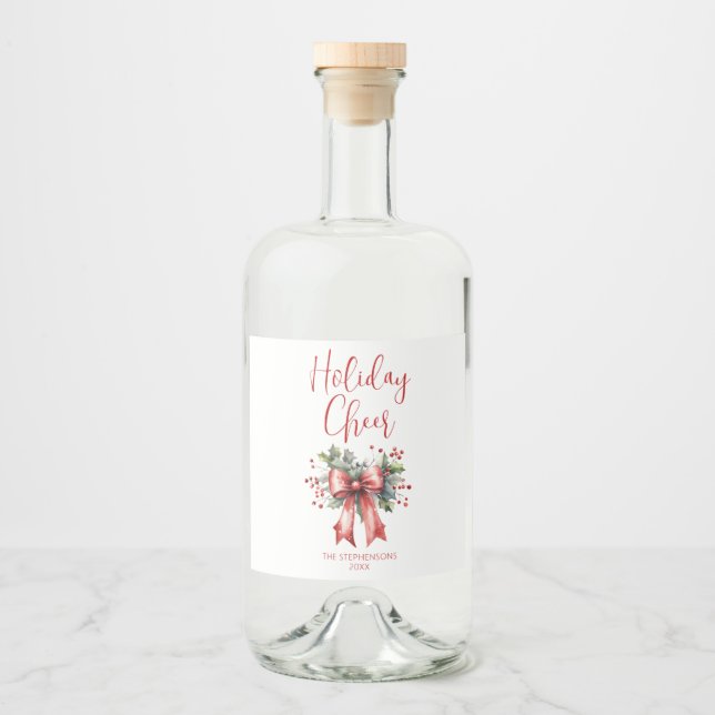 Nome do Arco Vermelho do Script Cheer de Natal (Frente)