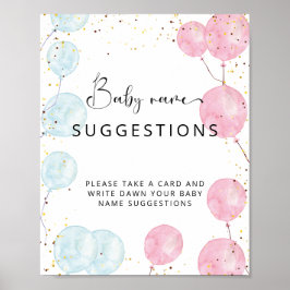 Nome do Bebê Sugestões de Gênero Poster de Revisão