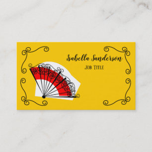 Nome do canto do ventilador espanhol cartão de vi