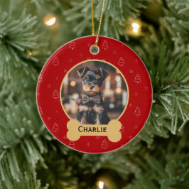 Nome do Cão de Natal Vermelho Enfeite de Natal