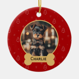 Nome do Cão de Natal Vermelho Enfeite de Natal