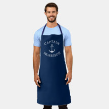 Nome do capitão marinho azul-âncora náutica