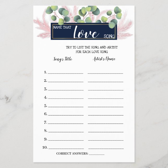 Nome do Cartão de Jogo do Chá Pampas Song Pampas G (Frente)