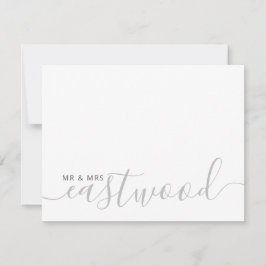 Nome do casal Cartão de Nota Monograma de Casament