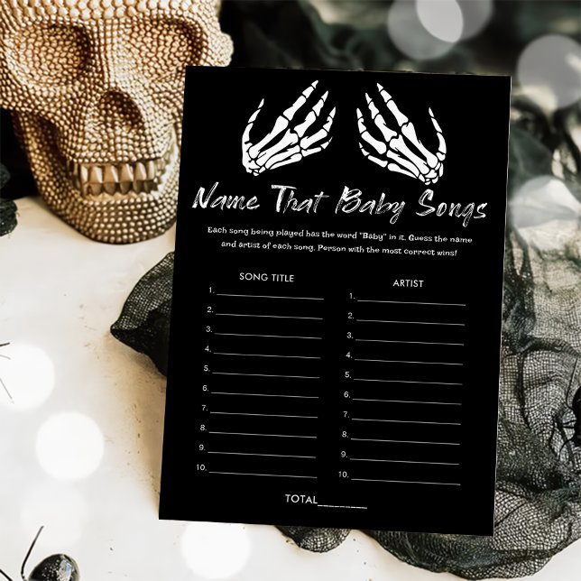 Nome Do chá de fraldas Que Bebê Canções Cartão De  (Criador carregado)