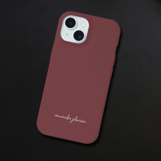 Nome do Cheio do Monograma Vermelho Mínimo Moderno (Criador carregado)