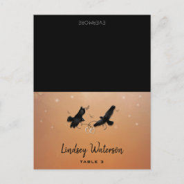 Nome do Convidado Cartão de Mesa Impresso Ravens H