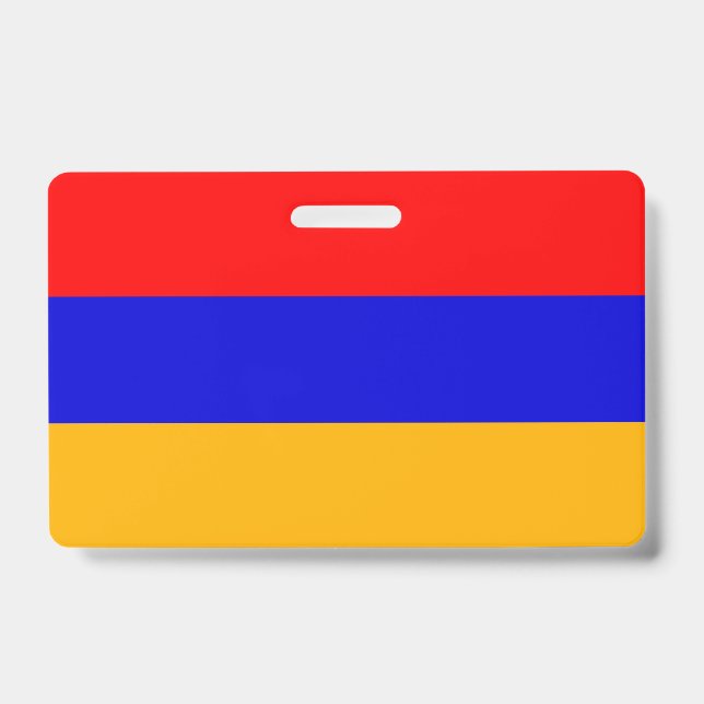 Nome do Crachá com a bandeira da Armênia (Frente)