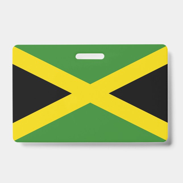 Nome do Crachá com a bandeira da Jamaica (Frente)