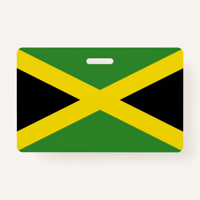 Nome do Crachá com a bandeira da Jamaica (Frente)