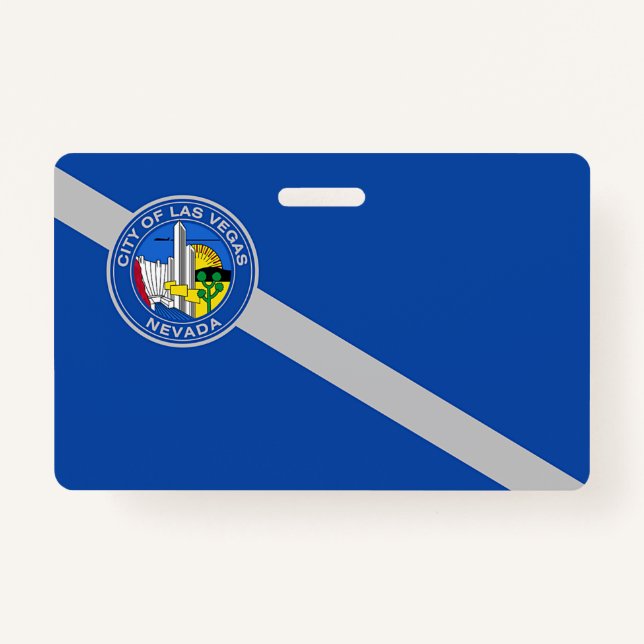 Nome do Crachá com a bandeira de Las Vegas City (Frente)