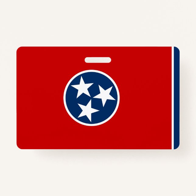 Nome do Crachá com a bandeira do Tennessee, EUA (Frente)