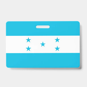 Nome do Crachá com bandeira de Honduras