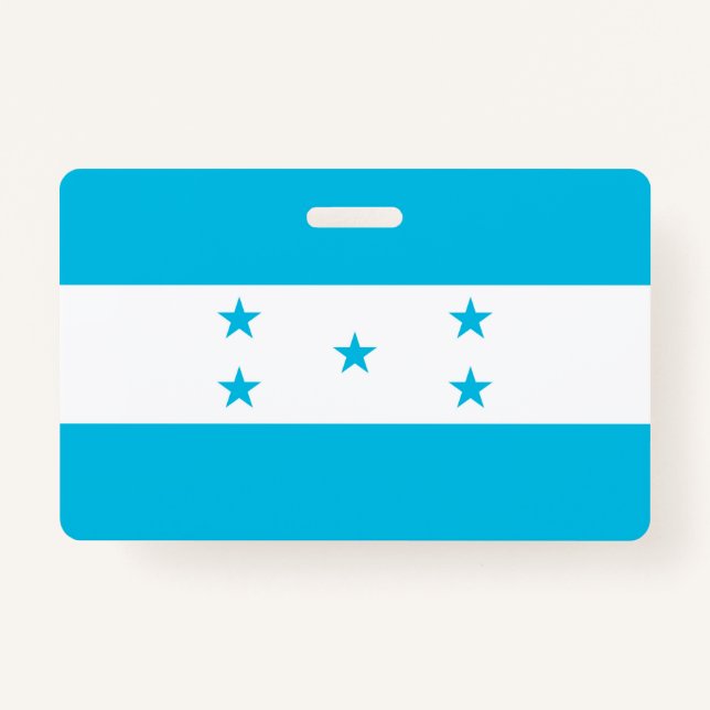 Nome do Crachá com bandeira de Honduras (Frente)