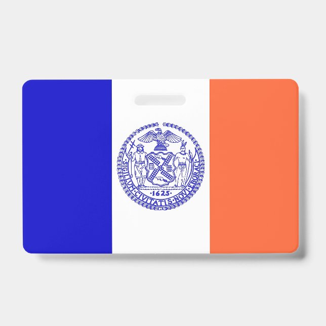 Nome do Crachá com bandeira de Nova Iorque, EUA (Frente)