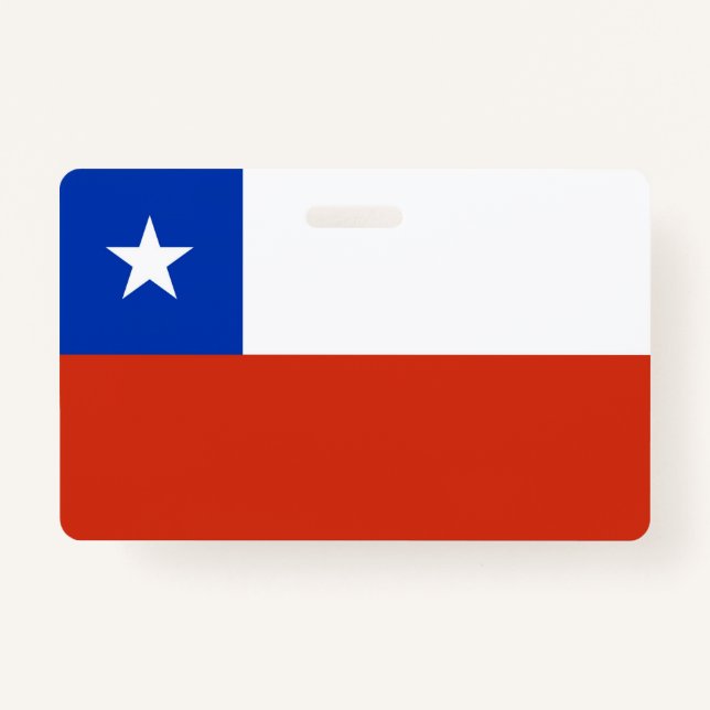 Nome do Crachá com bandeira do Chile (Frente)