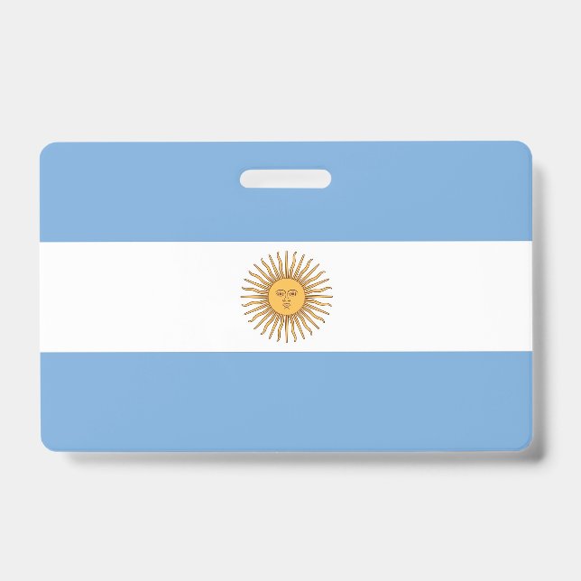 Nome do Crachá com pavilhão da Argentina (Frente)