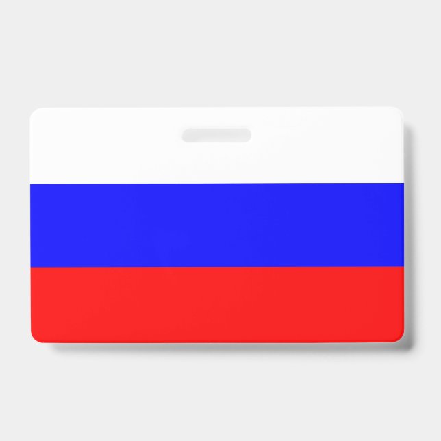 Nome do Crachá com pavilhão da Rússia (Frente)