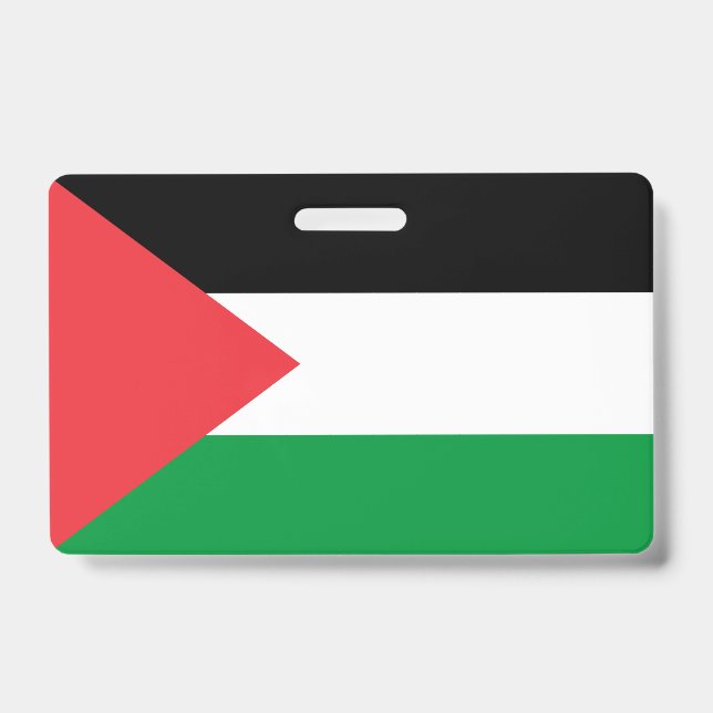 Nome do Crachá da bandeira da Palestina (Frente)
