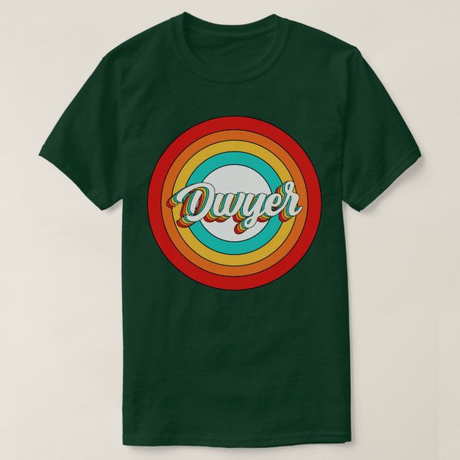 Nome do Dwyer Camisa Vintage Círculo do Dwyer (Frente do Design)