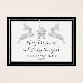 Nome do Feliz ano novo de Feliz Natal Branco Preto