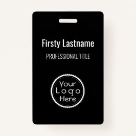Nome do funcionarios Crachá Logotipo personalizado